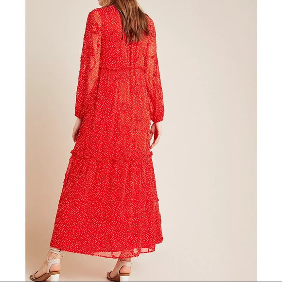 Anthropologie Sz L Textured Buttondown Maxi Dress by Sunday in Brooklyn EUC - Picture 3 of 6